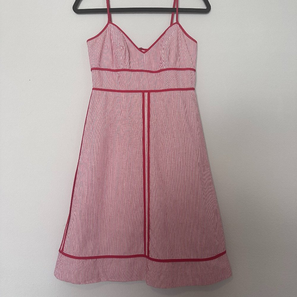 Sandra Angelozzi Red and White  stripe spaghetti strap dress